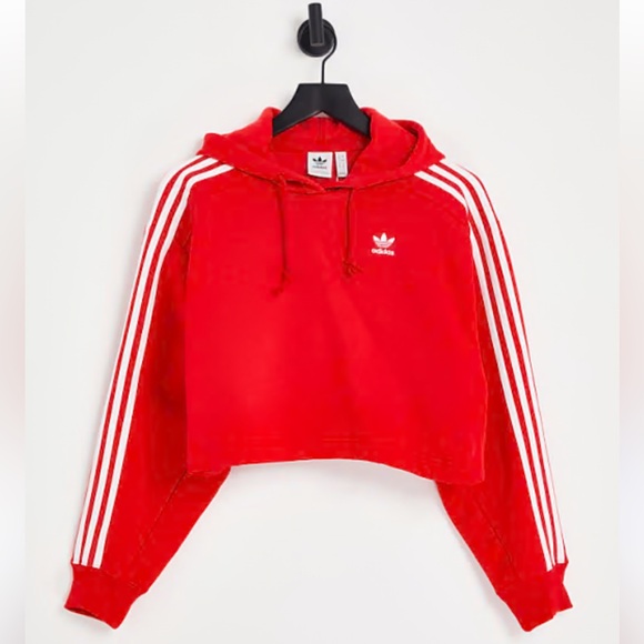 Adidas Adicolor Cropped Hoodie - Picture 9 of 15